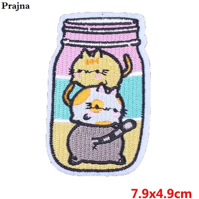🍼 Drink Bottle & Cup Patch — Cartoon Iron-On Embroidery