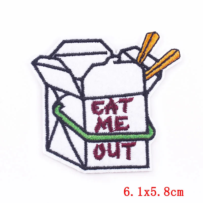 🍼 Drink Bottle & Cup Patch — Cartoon Iron-On Embroidery