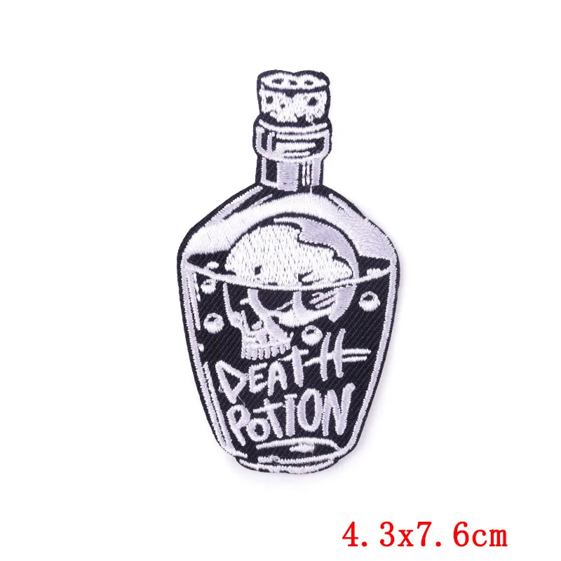 🍼 Drink Bottle & Cup Patch — Cartoon Iron-On Embroidery