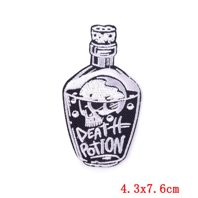 🍼 Drink Bottle & Cup Patch — Cartoon Iron-On Embroidery