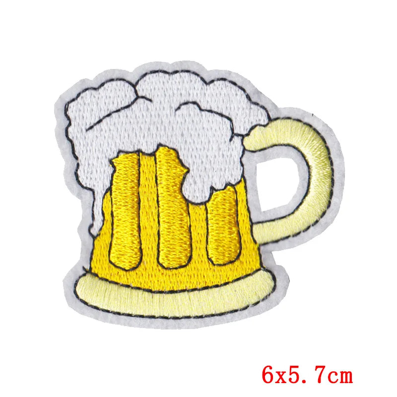 🍼 Drink Bottle & Cup Patch — Cartoon Iron-On Embroidery