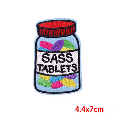 🍼 Drink Bottle & Cup Patch — Cartoon Iron-On Embroidery