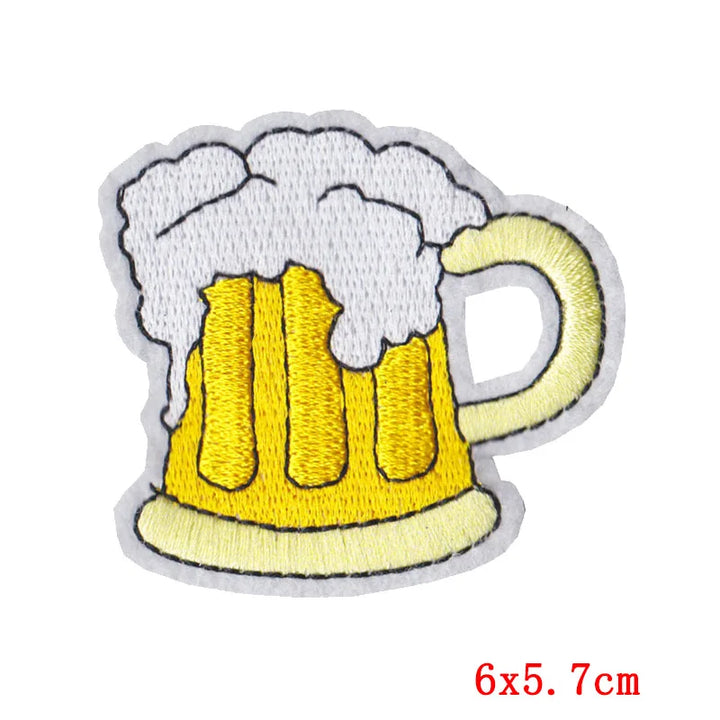 Drink Bottle &amp; Cup Patch — Cartoon Iron-On Embroidery - Style 