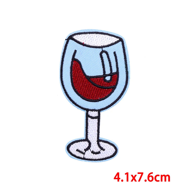 Drink Bottle &amp; Cup Patch — Cartoon Iron-On Embroidery - Style 