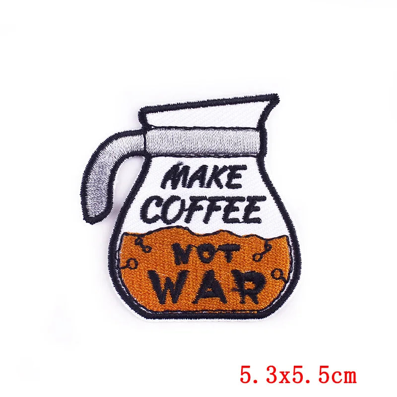 Drink Bottle &amp; Cup Patch — Cartoon Iron-On Embroidery - Style 