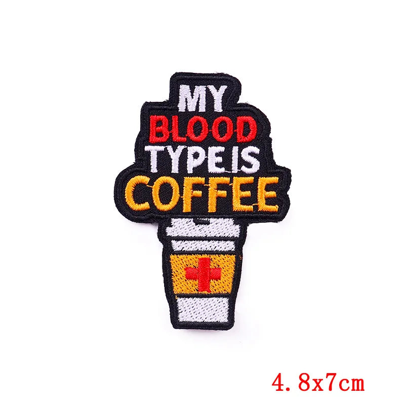 Drink Bottle &amp; Cup Patch — Cartoon Iron-On Embroidery - Style 