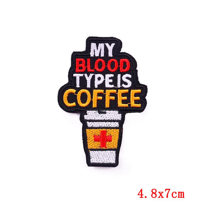🍼 Drink Bottle & Cup Patch — Cartoon Iron-On Embroidery