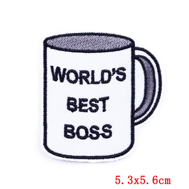 Drink Bottle &amp; Cup Patch — Cartoon Iron-On Embroidery - Style 