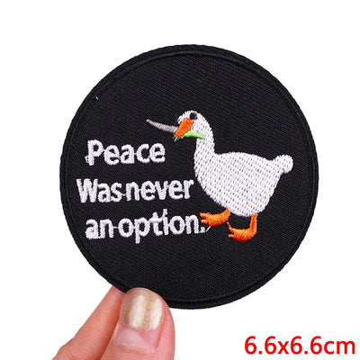 🦖 Funny Animal Patch — Cat, Frog, Dino & Duck Iron-On