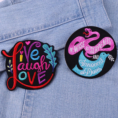 🐱 Cat & Quote Iron-On Patches – Fun, Feminist & Floral Designs