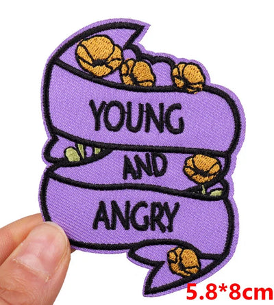 🧷 Feminist & Girl Power Patch — Iron-On Embroidered Uterus, Mom, Equality & Self-Love Designs for Jackets, Jeans & DIY Decor