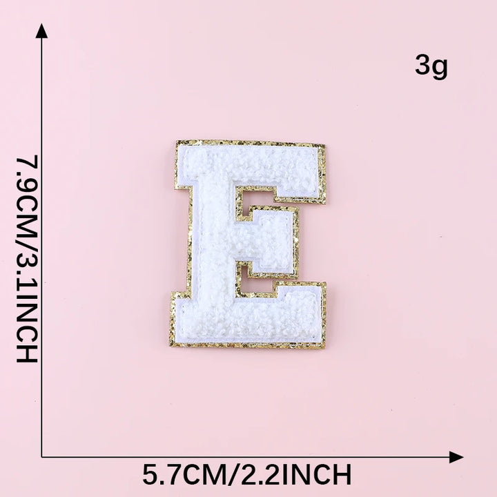 A-Z Letter Patches for Clothing Large Pink Towel Embroidery Patches on Clothes Stickers Appliques DIY Craft Accessories Size:8CM