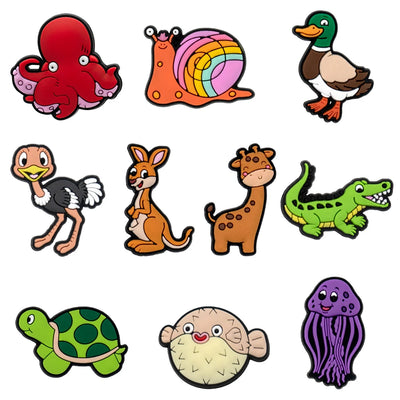 👟10PCS Shoe Charms Set – Themed PVC Decorations for Crocs, Sandals, Bags & More