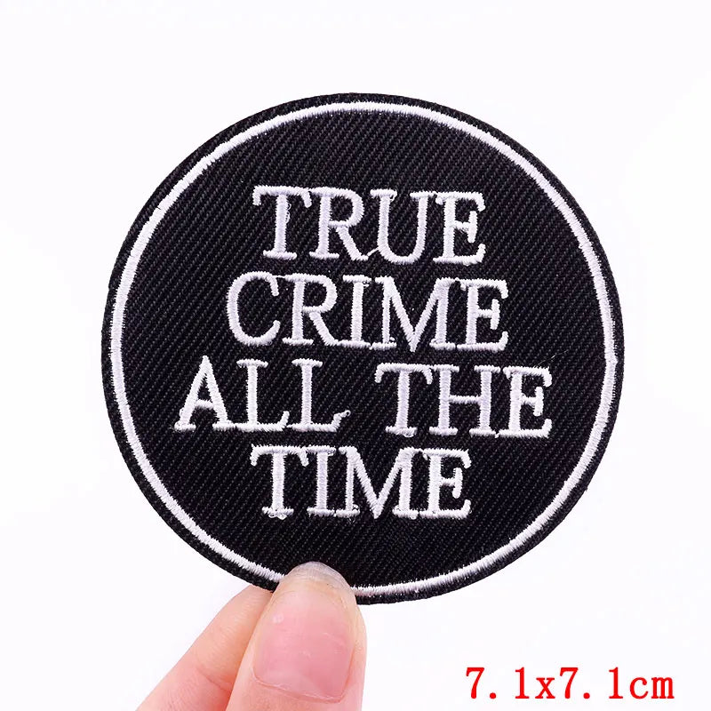 🧷 Bold Quote & Letter Patch — Cartoon Iron-On