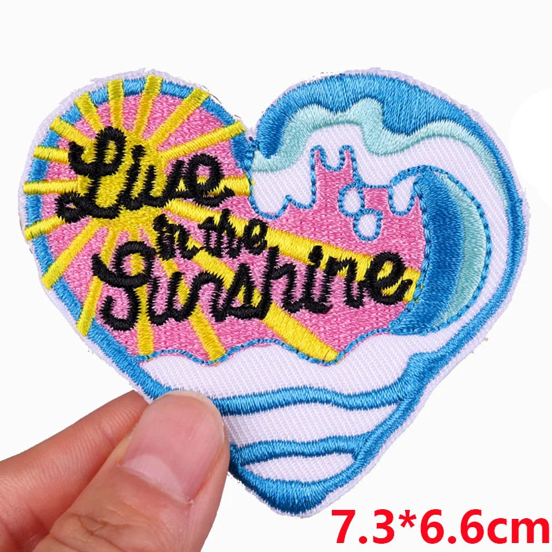 🧷 Bold Quote & Letter Patch — Cartoon Iron-On