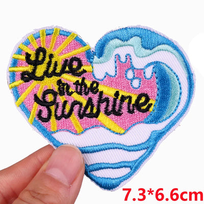 🧷 Bold Quote & Letter Patch — Cartoon Iron-On