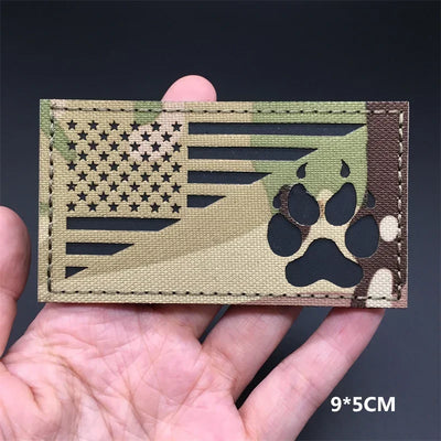🪖 3D Multicam IR Flag Patch — Hook-and-Loop Tactical Badge