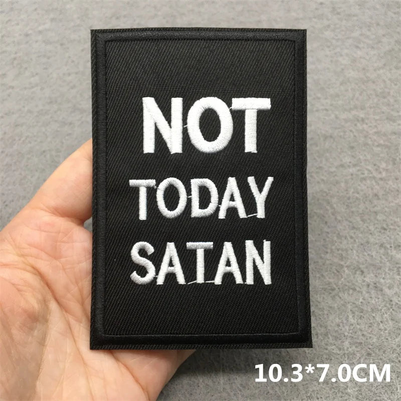Black patch with &
