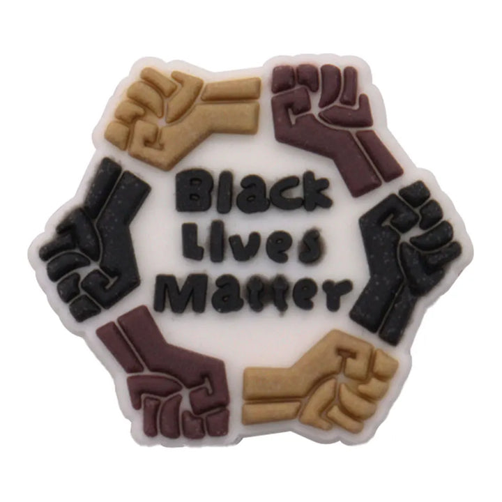 Charm with raised fists in multiple colors and &