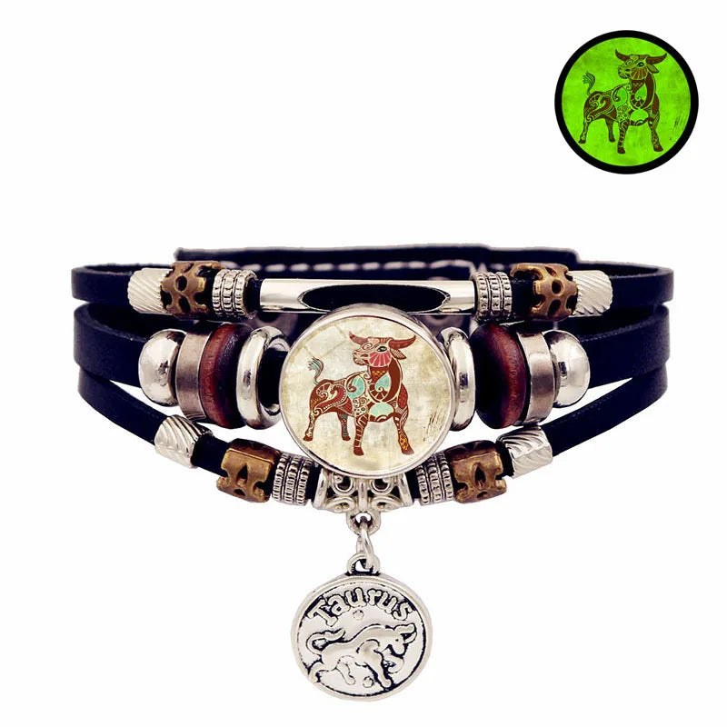 Multistrand bracelet with decorative elements and a pendant on a white background