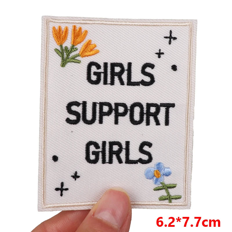 🧷 Feminist & Girl Power Patch — Iron-On Embroidered Uterus, Mom, Equality & Self-Love Designs for Jackets, Jeans & DIY Decor