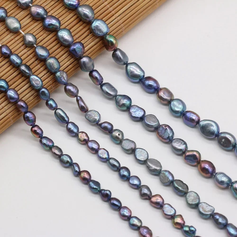 🌊 Natural Freshwater Pearl Beads — Irregular Nugget Strand (DIY)
