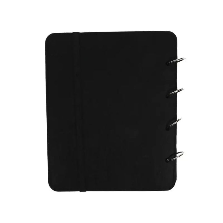 Black Felt Pin &amp; Patch Display Storage Book on a white background 