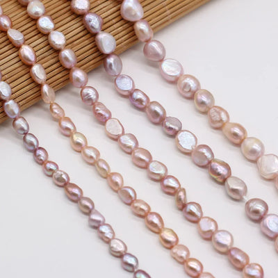 🌊 Natural Freshwater Pearl Beads — Irregular Nugget Strand (DIY)
