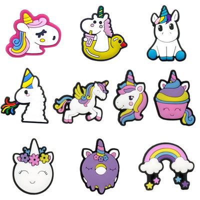 👟10PCS Shoe Charms Set – Themed PVC Decorations for Crocs, Sandals, Bags & More