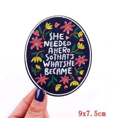 🧷 Feminist & Girl Power Patch — Iron-On Embroidered Uterus, Mom, Equality & Self-Love Designs for Jackets, Jeans & DIY Decor