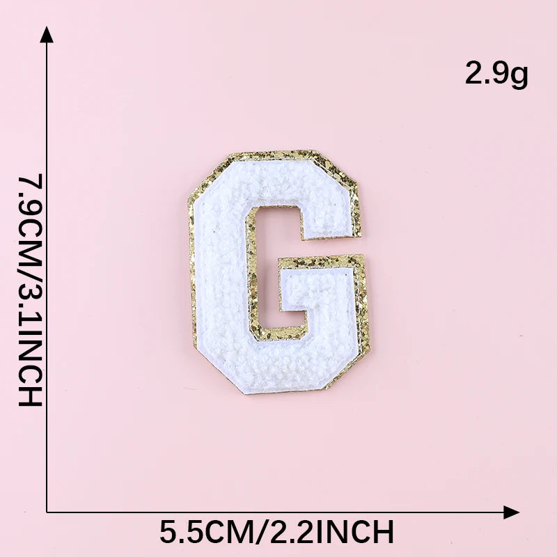 A-Z Letter Patches for Clothing Large Pink Towel Embroidery Patches on Clothes Stickers Appliques DIY Craft Accessories Size:8CM