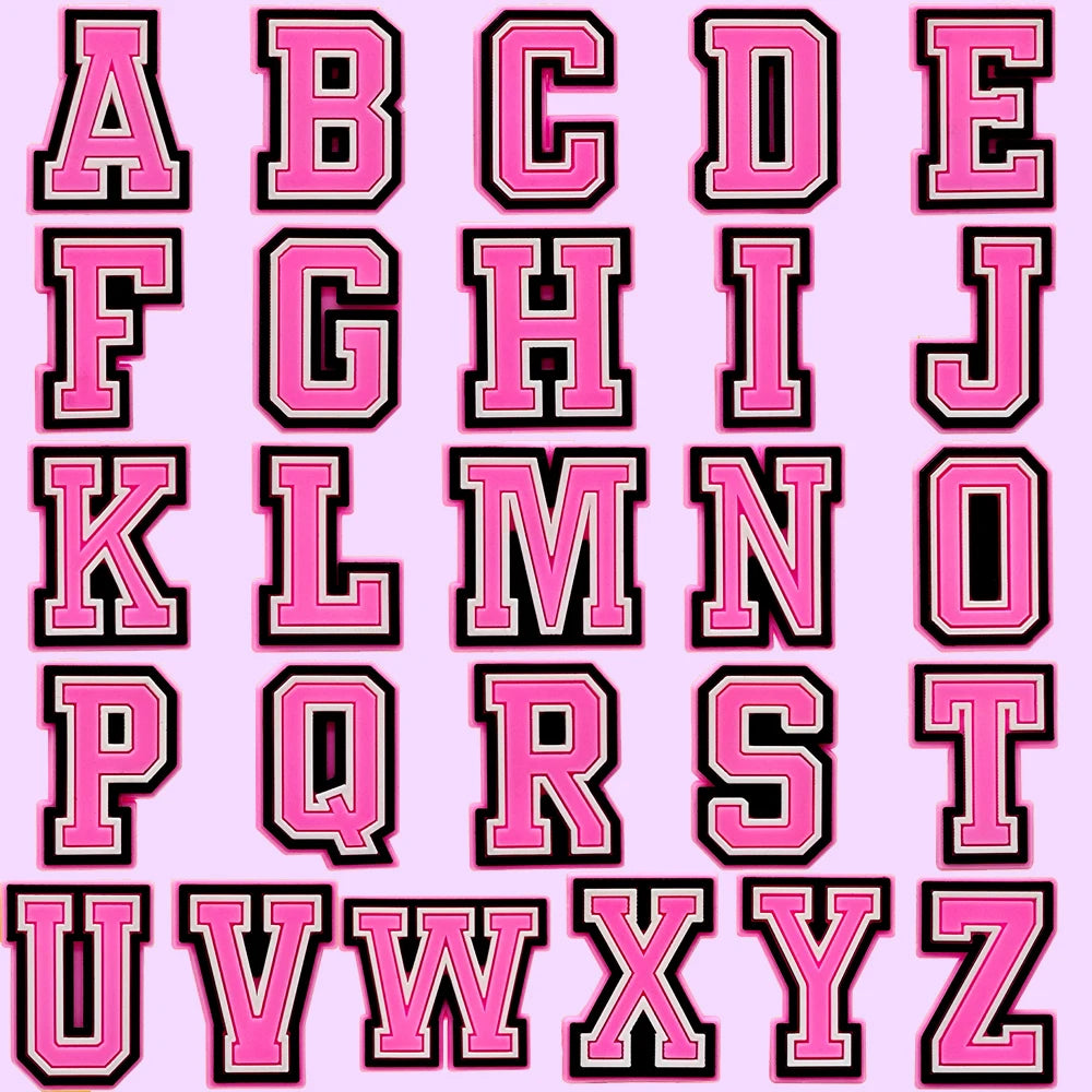 🔡26PCS Alphabet Shoe Charms – A–Z Letter Pins in LED, PVC & Metal for Clogs & More