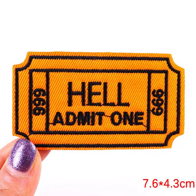 🧷 Bold Quote & Letter Patch — Cartoon Iron-On
