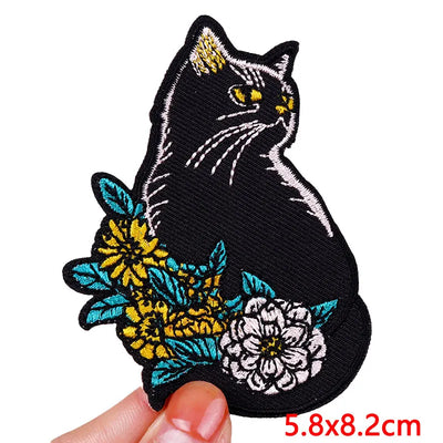 🃏 Tarot Cat Patch — Funny Iron-On Embroidered Badge