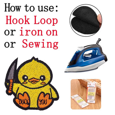 ☠️10–50pcs Skull & Punk Iron-On Patches – Mixed Embroidered Appliques for Jackets, Bags & DIY Clothing Repair