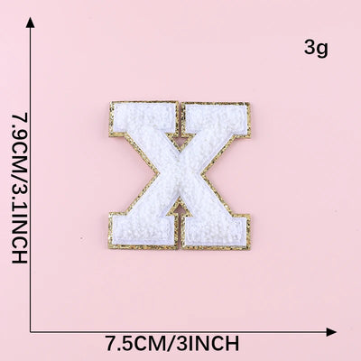 🔠 A–Z Green Towel Letter Patch — 8cm Iron-On Alphabet