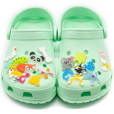 🟢10/20/50/100pcs Glow-in-the-Dark Shoe Charms – Cute, Spooky & Random Mixed Styles for Clogs