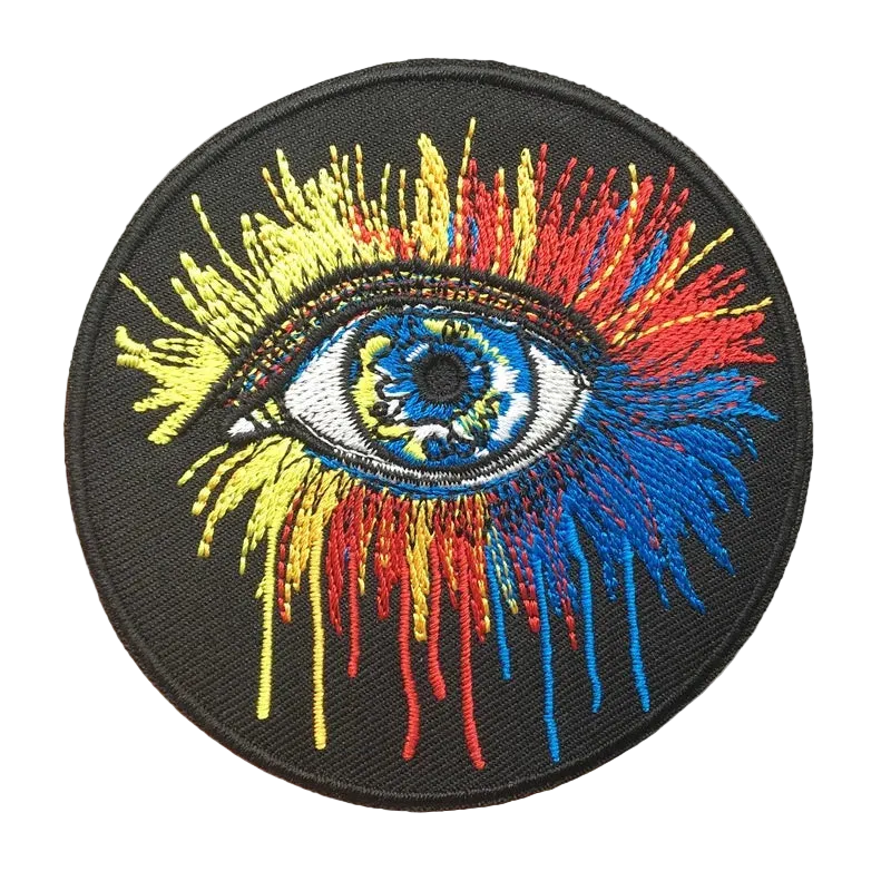 Colorful embroidered eye patch 