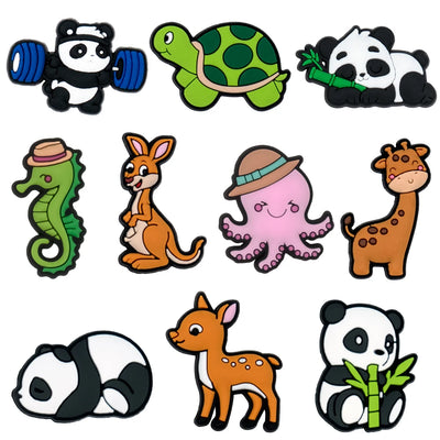 👟10PCS Shoe Charms Set – Themed PVC Decorations for Crocs, Sandals, Bags & More