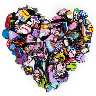 🧃20/50/100pcs Random Kawaii Shoe Charms – Cartoon Animals, Icons & Characters for Crocs & Clogs