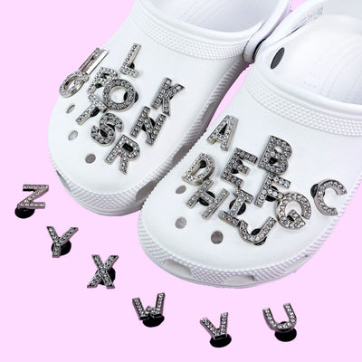 🔡26PCS Alphabet Shoe Charms – A–Z Letter Pins in LED, PVC & Metal for Clogs & More