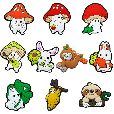 👟10PCS Shoe Charms Set – Themed PVC Decorations for Crocs, Sandals, Bags & More