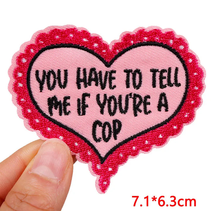 Pink Quote Patch — Empowering Iron-On - Style 