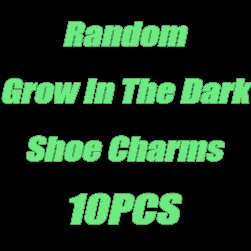 🟢10/20/50/100pcs Glow-in-the-Dark Shoe Charms – Cute, Spooky & Random Mixed Styles for Clogs