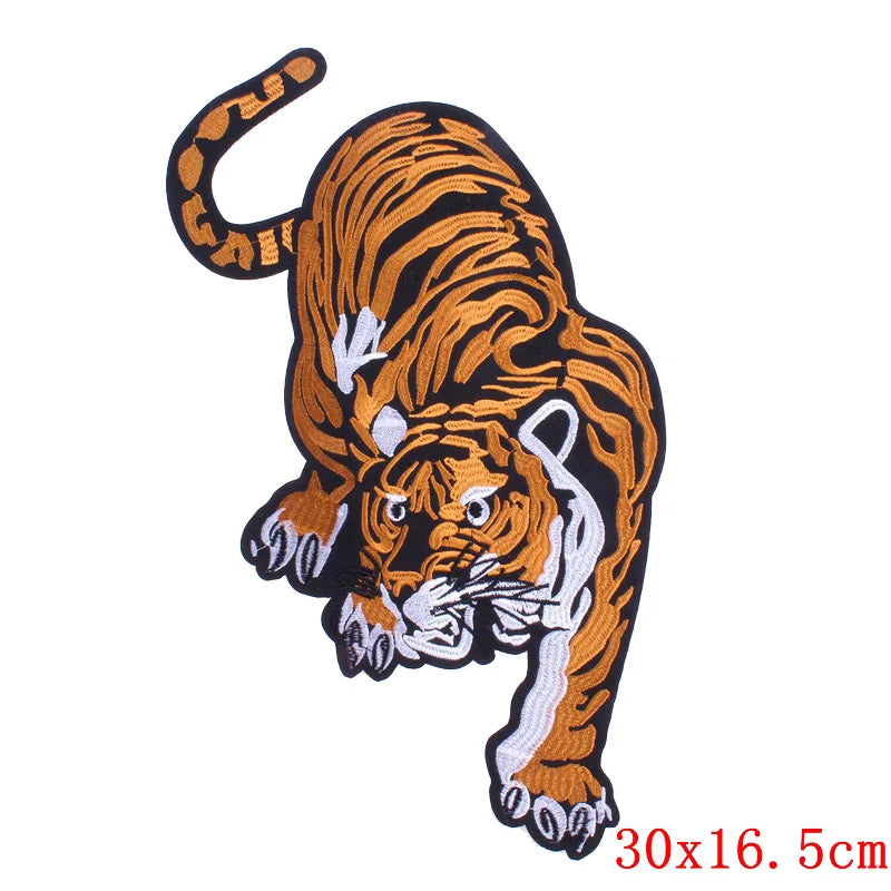 Tiger patch with size 30x16.5cm on a white background