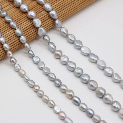 🌊 Natural Freshwater Pearl Beads — Irregular Nugget Strand (DIY)