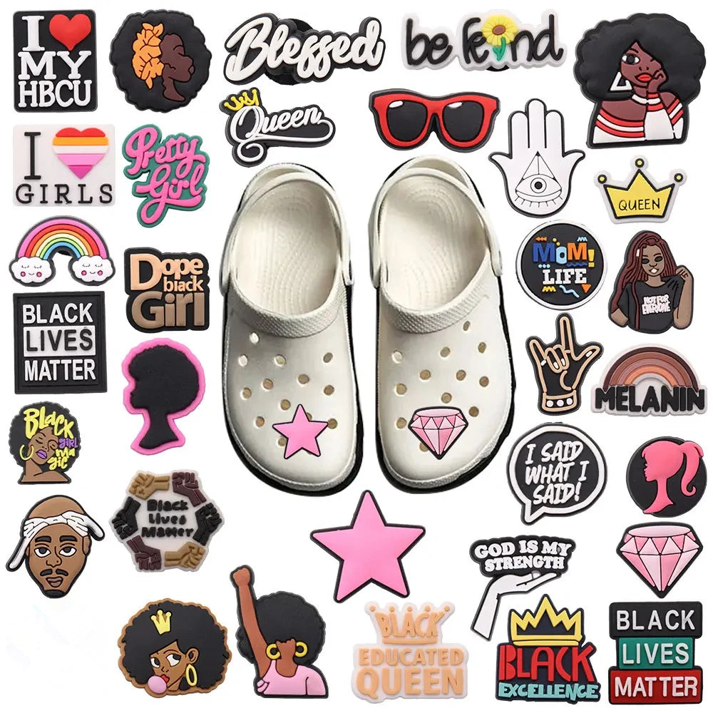 ♀️1Pc Girl Power Shoe Charm – Female Icons, Mom Life & Friends for Clogs, Bags & More