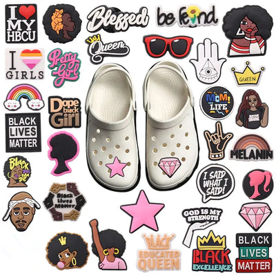 ♀️1Pc Girl Power Shoe Charm – Female Icons, Mom Life & Friends for Clogs, Bags & More