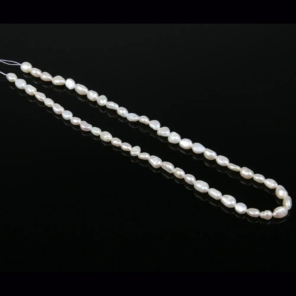 🌊 Natural Freshwater Pearl Beads — Irregular Nugget Strand (DIY)
