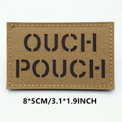 Doormat with 'OUCH POUCH' text on a white background